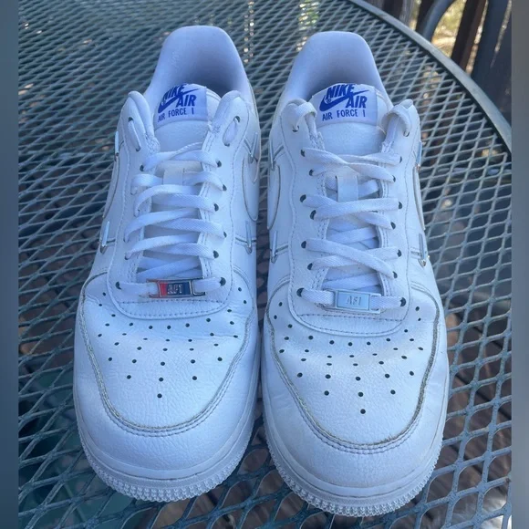 Nike Air Force 1 '07 LX 'Sisterhood - ‘White Metallic Silver' - Size 9.5 - Picture 3 of 9